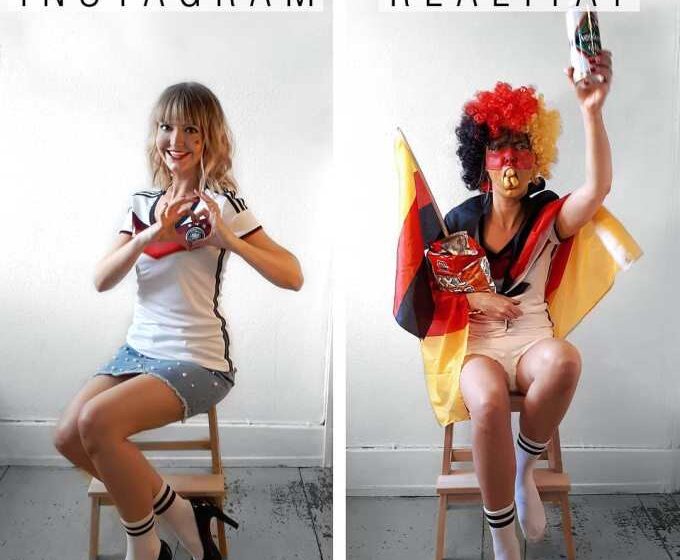 The Girl Parodies Popular Photos by Making “Truthful Versions” of Them